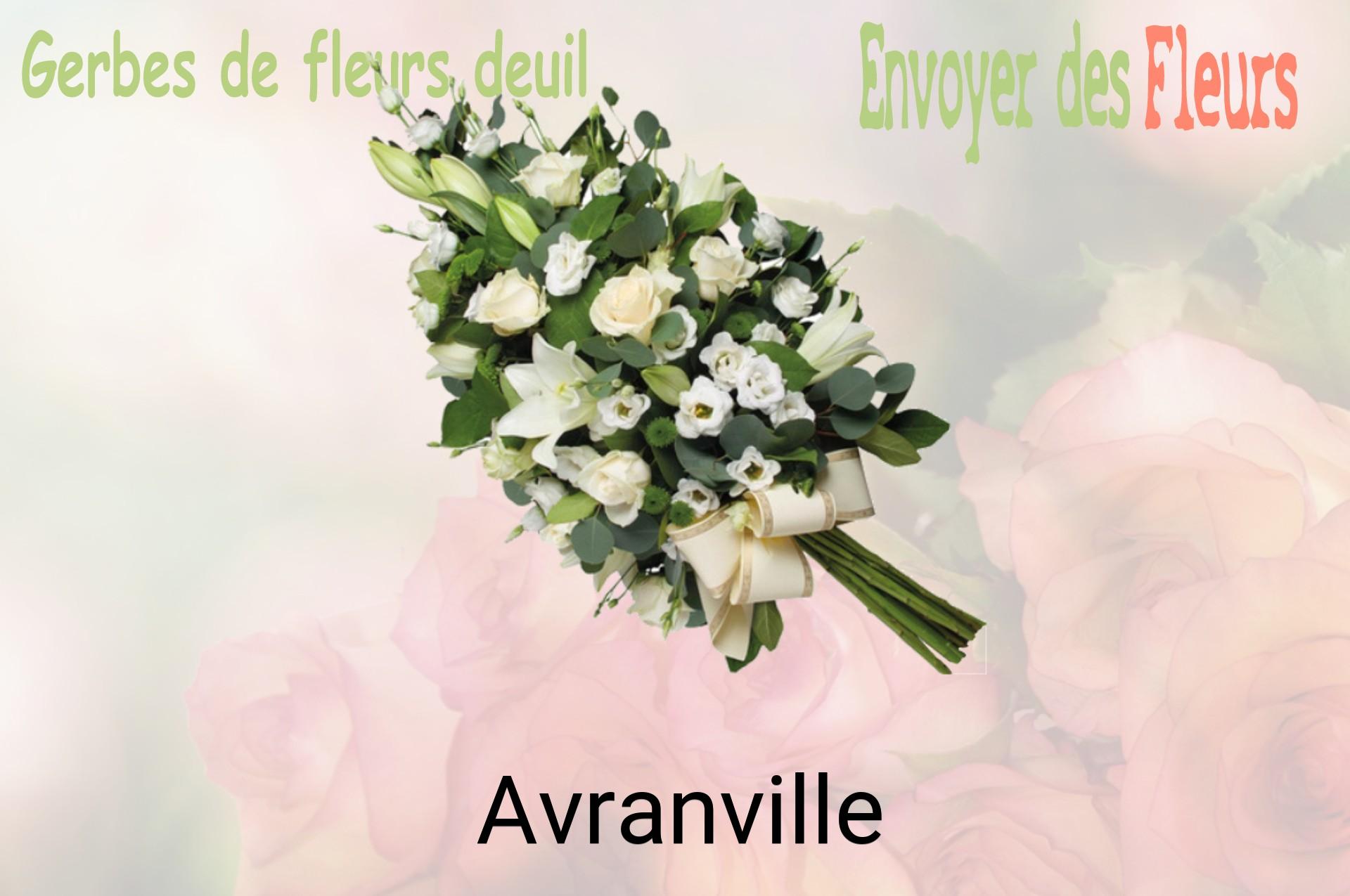 Gerbe de fleurs de deuil livrée à Avranville